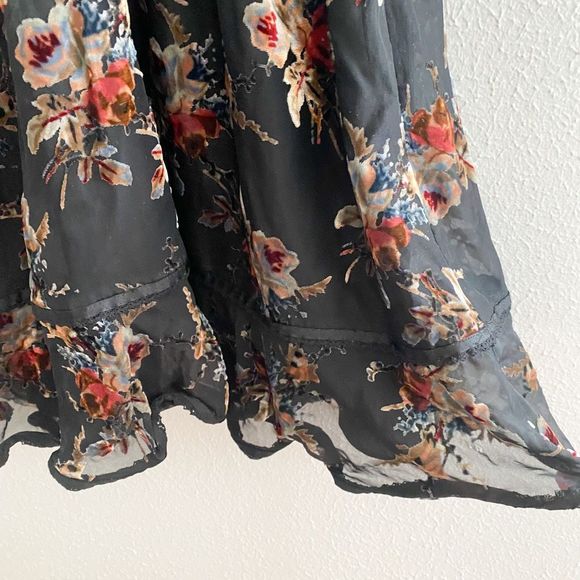 All Saints Black Floral Mini Dress - Picture 11 of 12